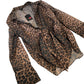 River Island Women's UK8 Brown Leopard Print Sheer Tie Front Blouse