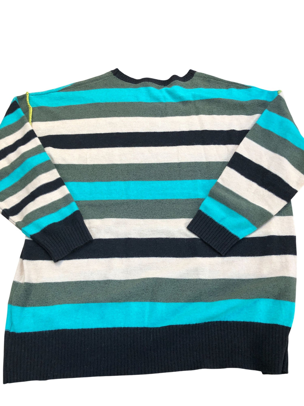 Multicolour Striped Sweater Women's UK Size 22 Medium Wool Blend