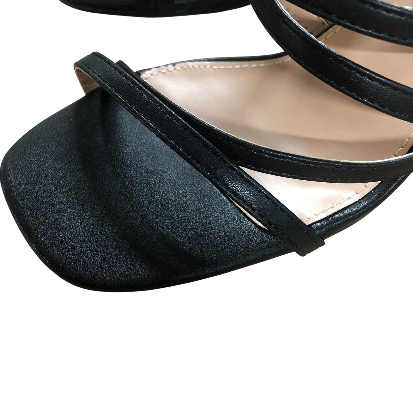 Women's Heels Black Strappy Open Toe High Heels Sandals UK6.5
