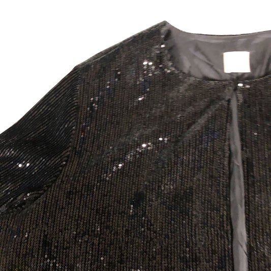 Black Sequin Jacket Size UK24 Women's Sparkly Party
