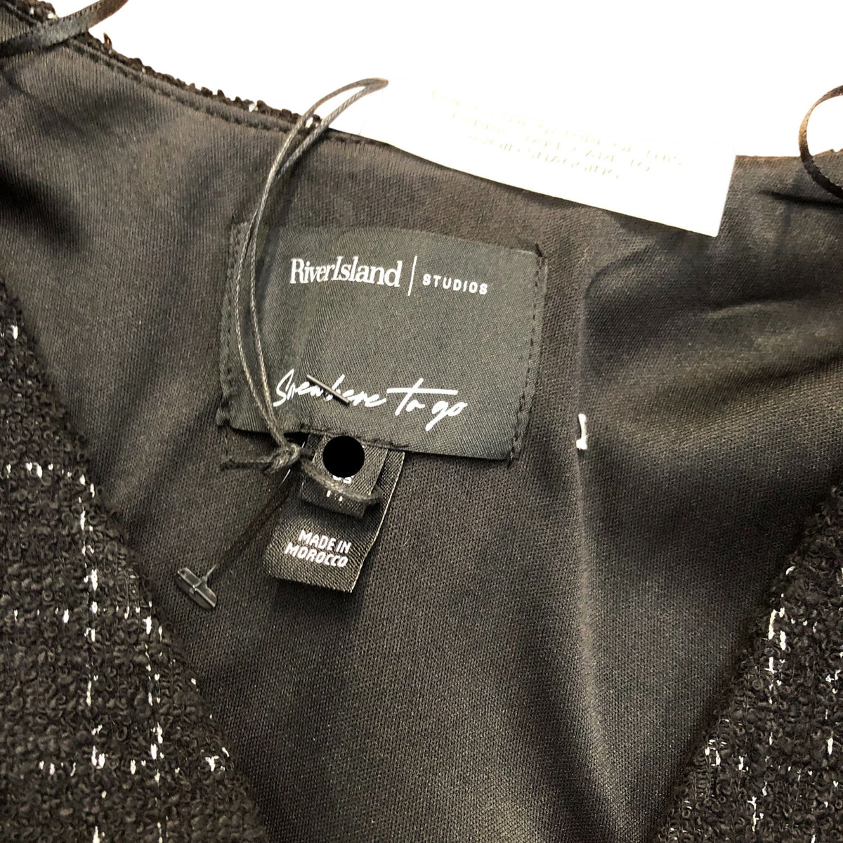 River Island Studios Black Button Front Dress