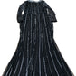 Beaded Maxi Dress UK Size 14 Evening Wear Long Sleeve Black Sparkly