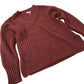 Sweater Women's V Neck Ribbed Knit Rust Colour UK10
