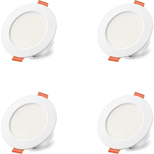 HEKEE 3 Inch Downlight LED 8W Warm White 800 Lumen Non Dimmable Pack of 4