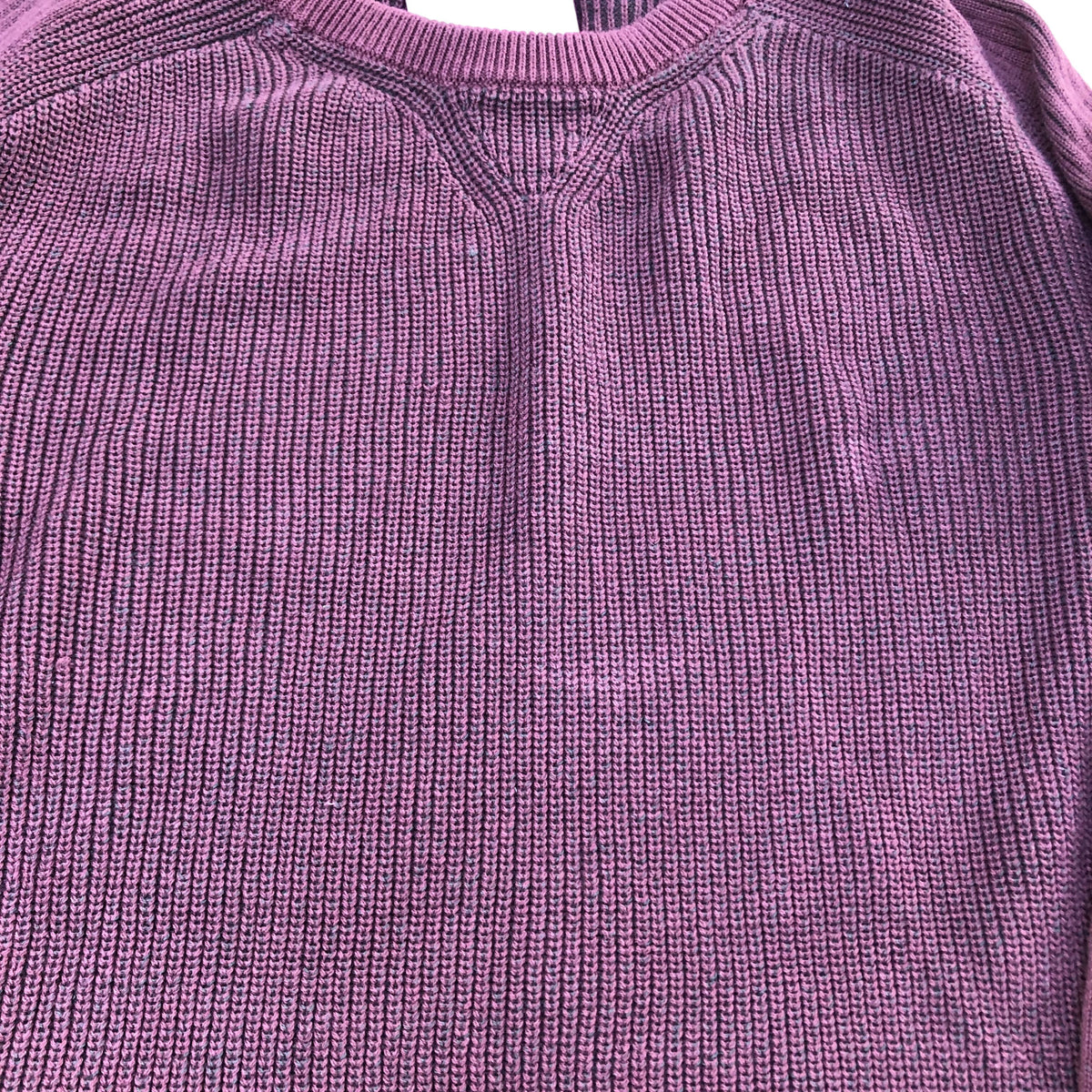 Cotton Sweater Men's Burgundy Size 2XL Knitted Casual Jumper