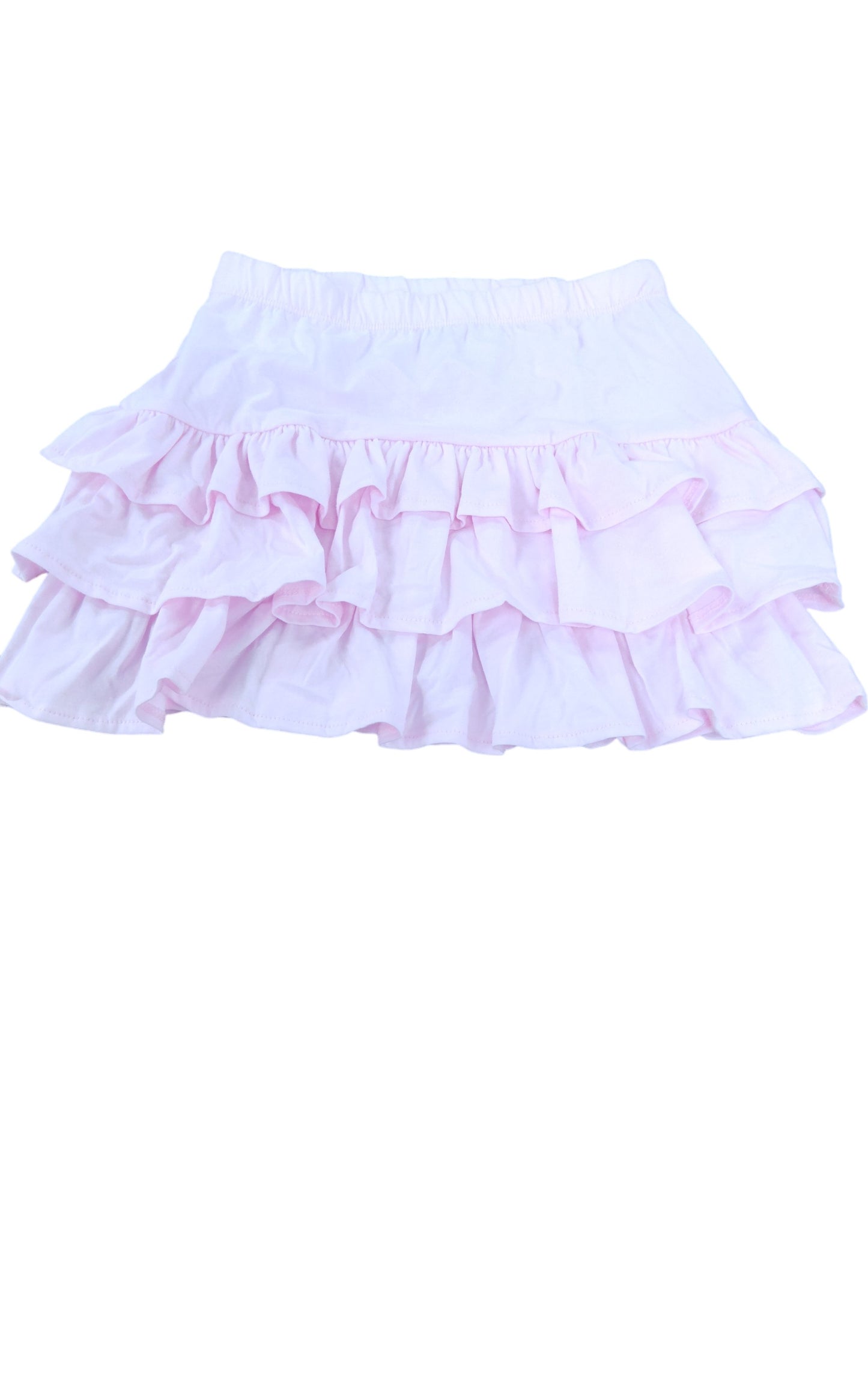 River Island Girls Ruffled Skirt Size 10 Years Light Pink Heart Detail