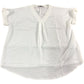 Lipsy London UK8 Women's V Neck Versatile Blouse Top White Short Sleeve