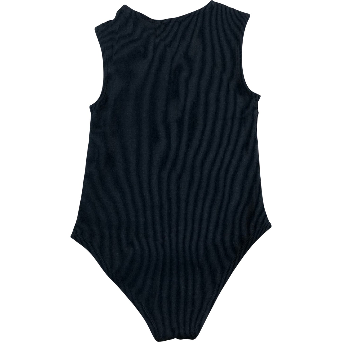 RIVER ISLAND Black Ribbed Bodysuit UK 7-8 Years Girls Casual Sleeveless Top