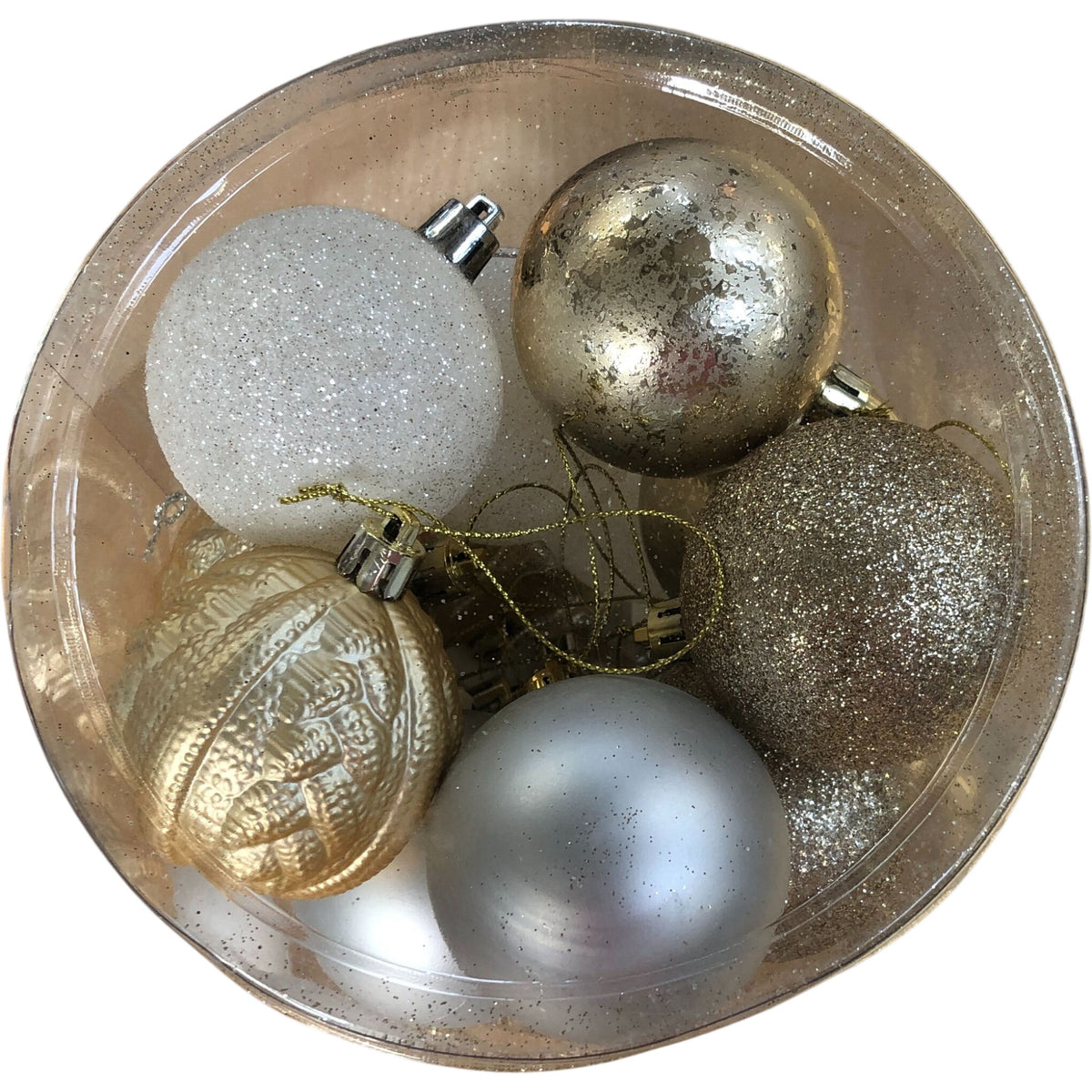 Gold And Silver Christmas Baubles Decorative Ornaments 20 Pieces