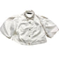 White Embellished Collar Cropped Shirt Size 16