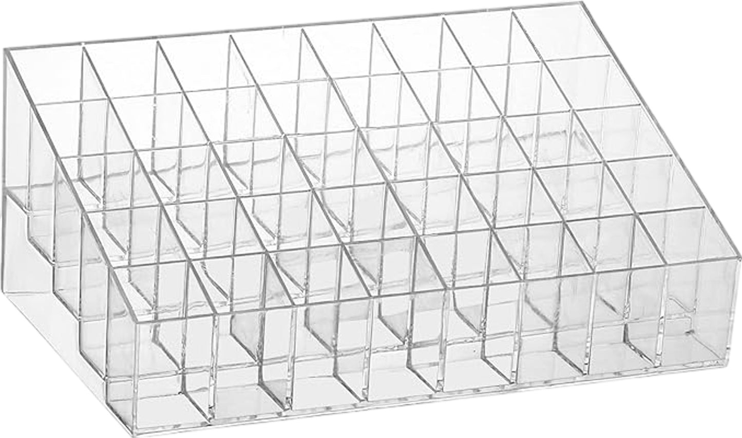CIKYZE 40 Grids Lipstick Holder Organiser Clear Acrylic Storage Caddy Display