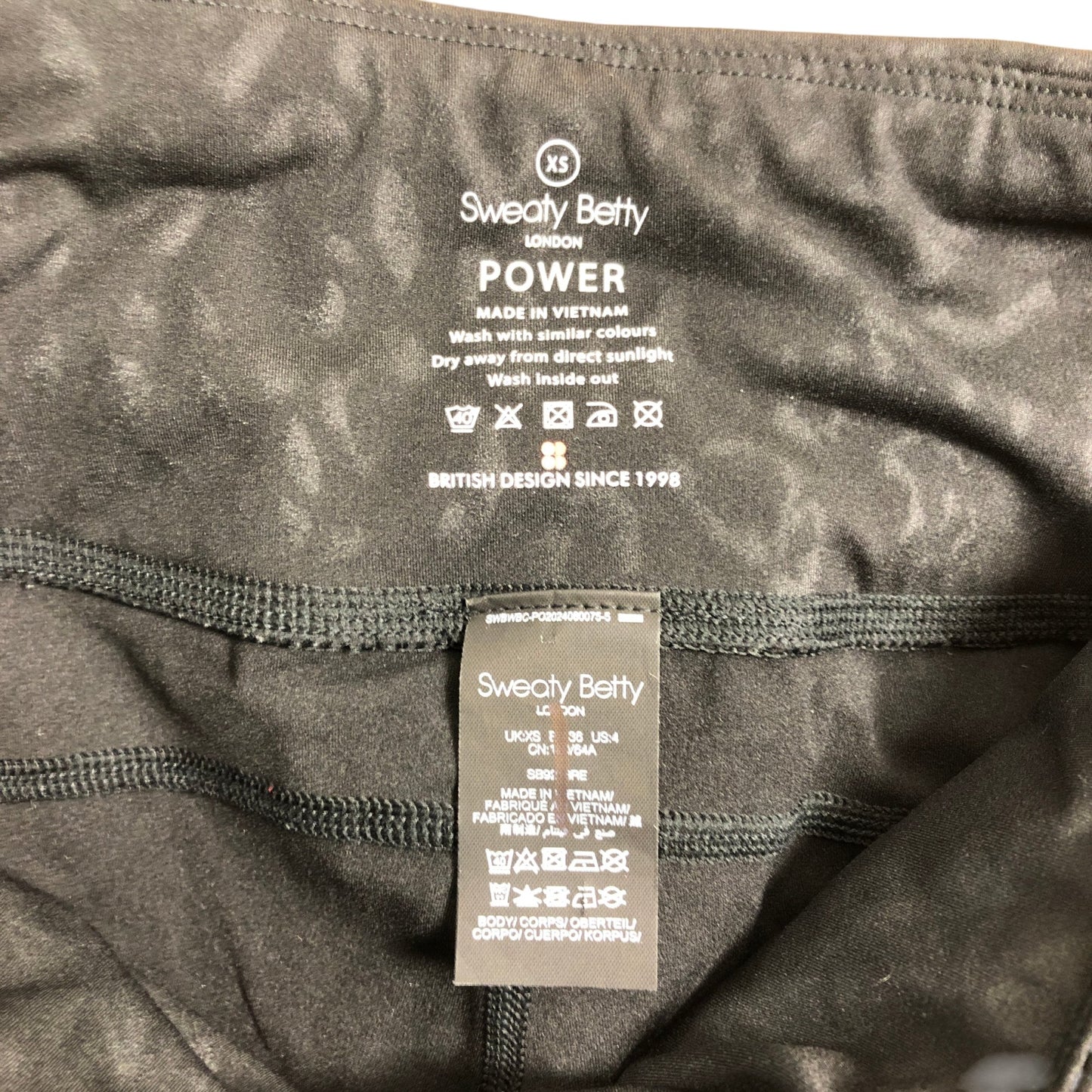 Sweaty Betty Power Trousers XS Women's Black Leopard Activewear Sports Leggings