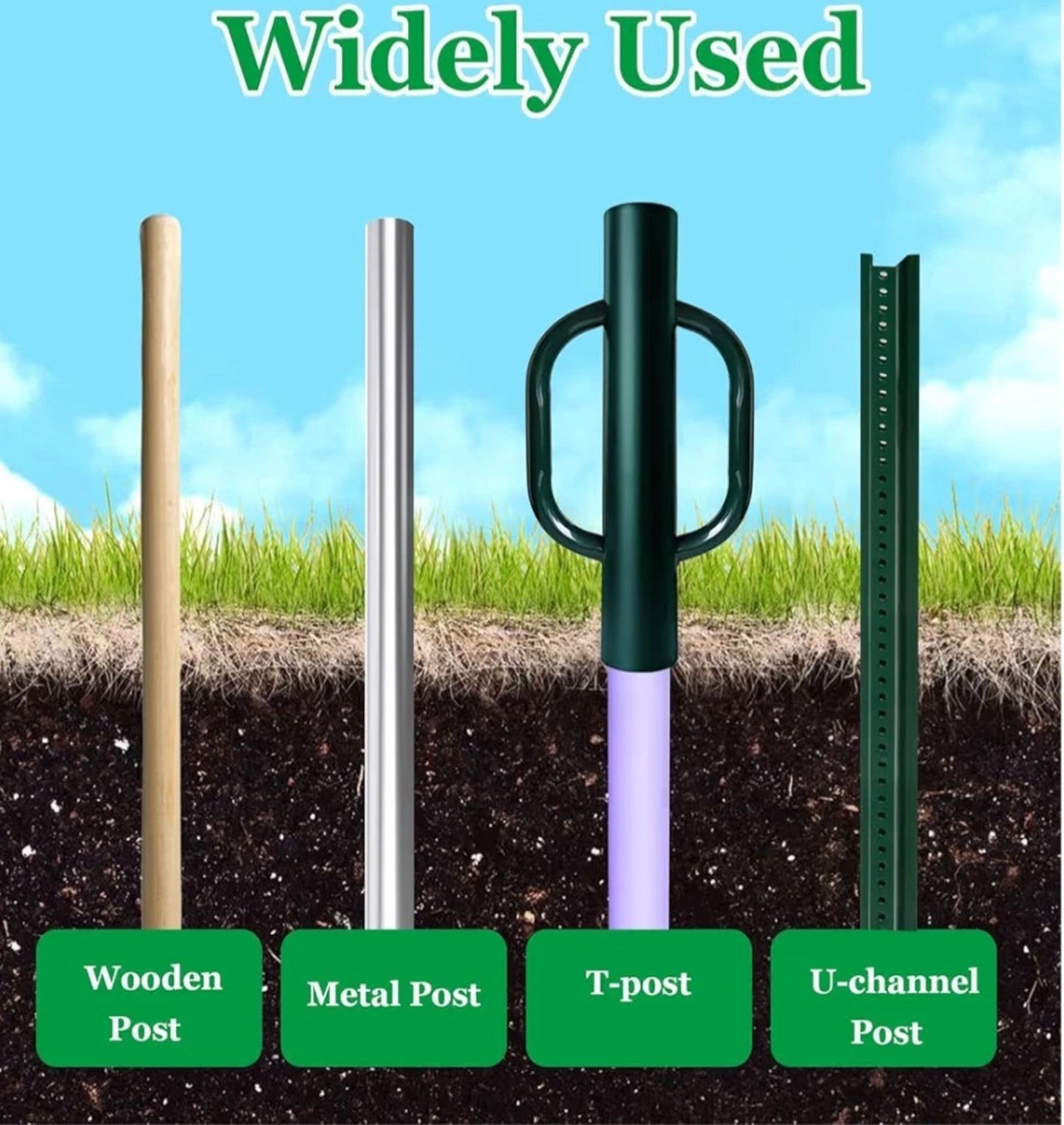 Sptchapn Fence Post Rammer T Post