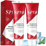 SP10 Bright White Probiotic Toothpaste 2 Pack Freshening Breath Cleaning Teeth