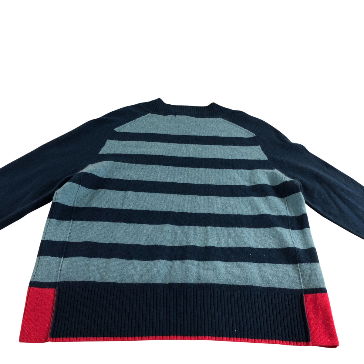 Cora Crew Neck Cashmere Sweater UK14 Women's Navy Multicolour