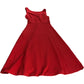 Red Flared Dress Women's Size 4R Ribbed