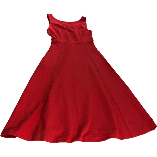 Red Flared Dress Women's Size 4R Ribbed