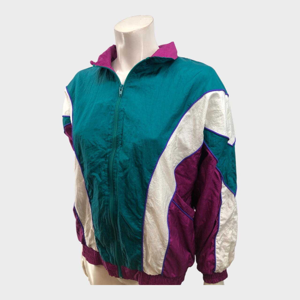 Green and Purple Wind Breaker Jacket