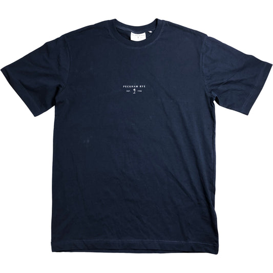 Peckham Rye PRY0051 T Shirt Size S Men's Dark Sapphire Navy Cotton Top