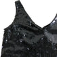 Sosandar Black Sequined Top UK14 Women's Sleeveless Party Wear Vest