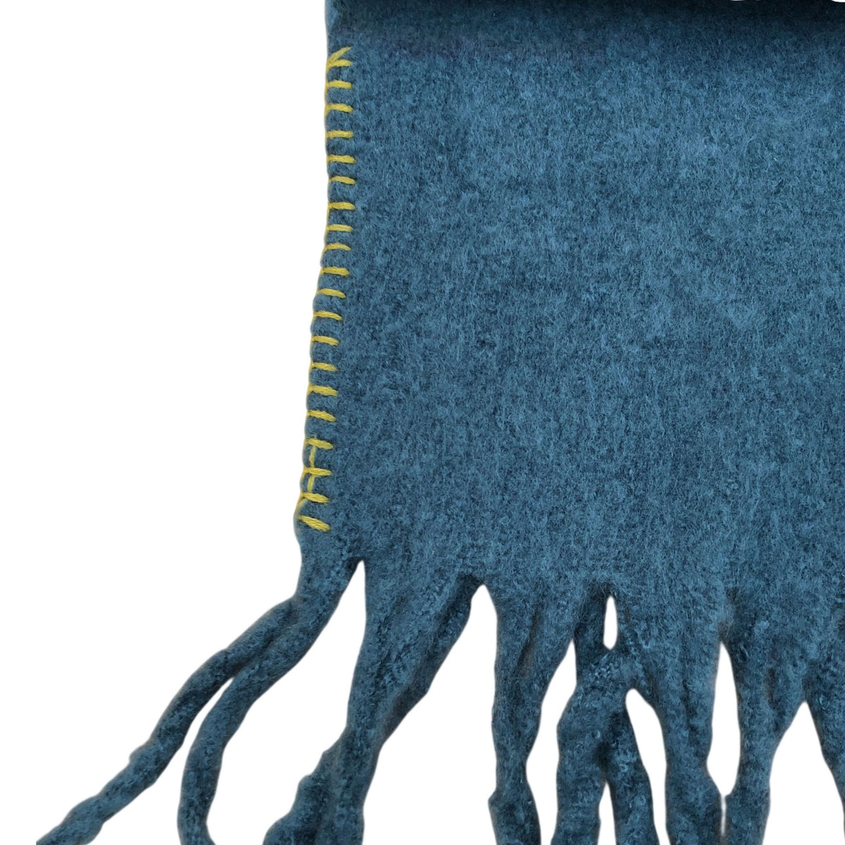 Shelly Brushed Plain Scarf Mid Blue
