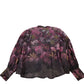 River Island Floral Print Blouse Women's Sheer Long Sleeve Purple Top UK18