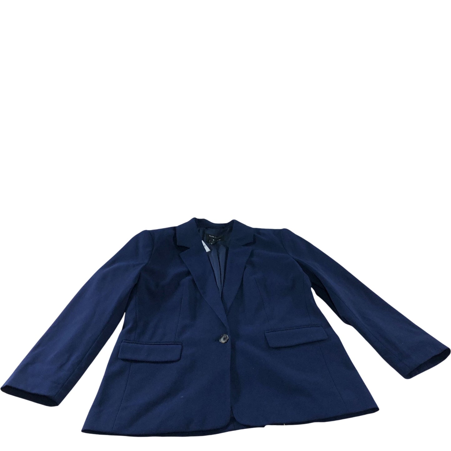 River Island Women's Blazer Size 10 Navy Polyester Long Sleeve Smart Jacket