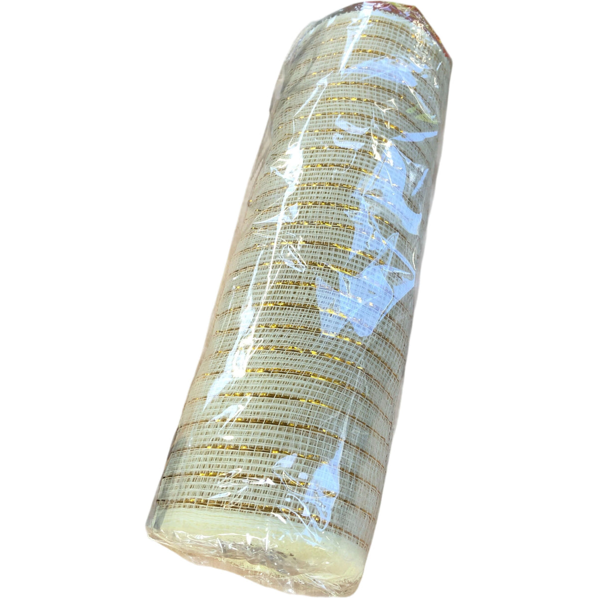 New Craft Ribbon Roll Gold Glitter Mesh for Christmas Trees and Crafts