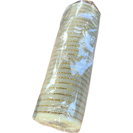Craft Ribbon Roll Gold Glitter Mesh for Christmas Trees and Crafts