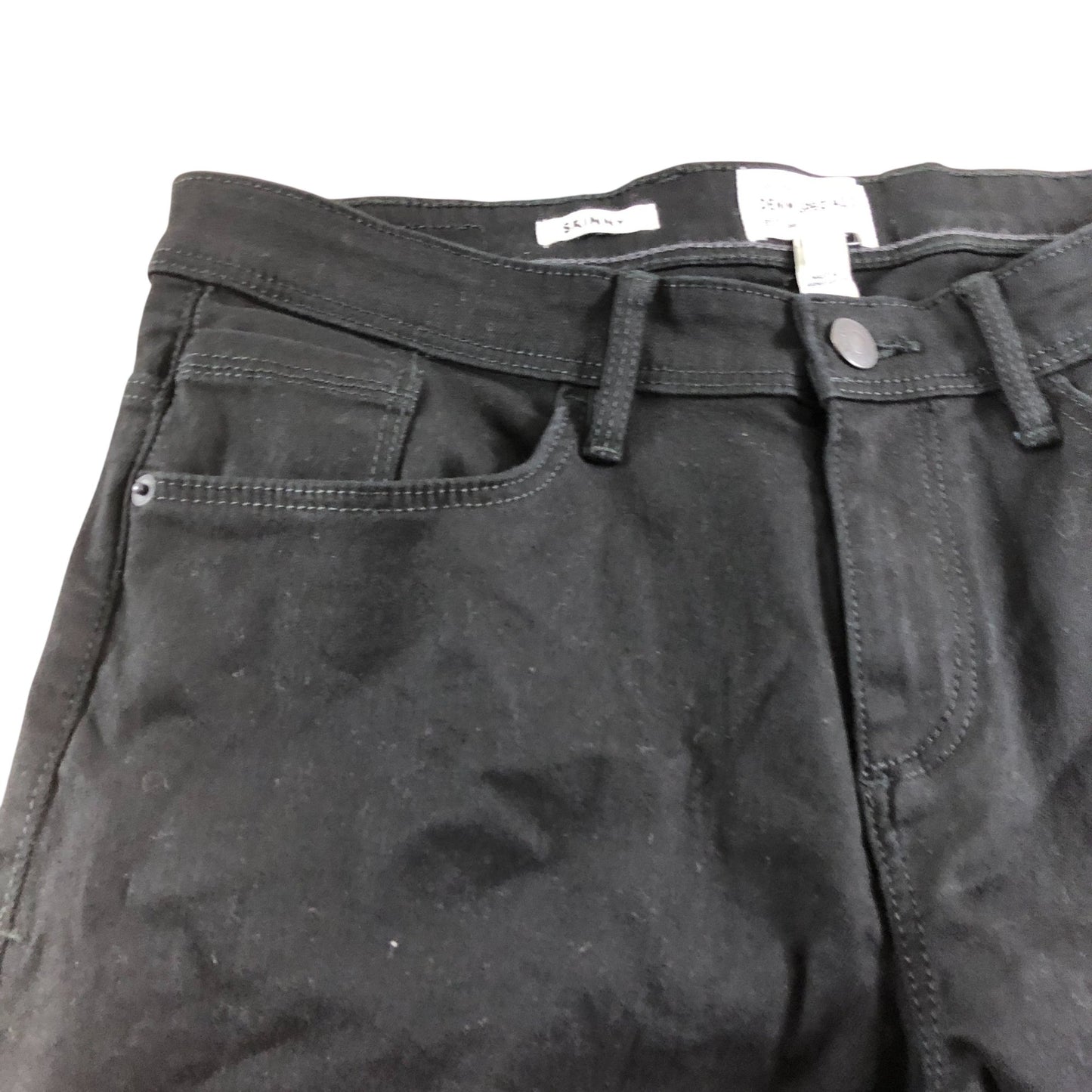 River Island Skinny Shorts W32 Men's Black Denim