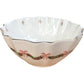 Decorative Christmas Snack Bowl White Scalloped Edges