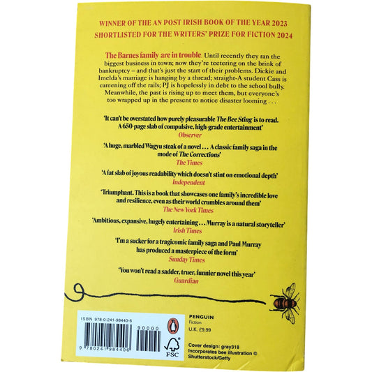 Paul Murray The Bee Sting Paperback