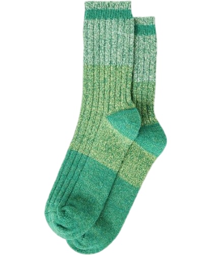 Green Glitter Supersoft Cosy Socks One size - Two Pack