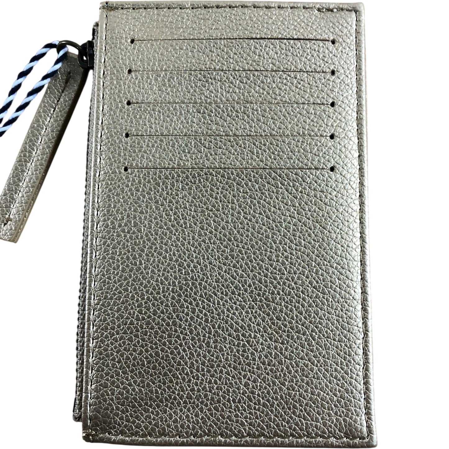Weird Fish Wallet Vegan Leather Gold Zip Closure Card Holder