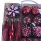 Christmas Baubles Ornaments Set Red Holiday Ornaments