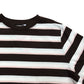 Oversized Cropped Boxy Fit Stripe Cotton T-Shirt Brown/Pink