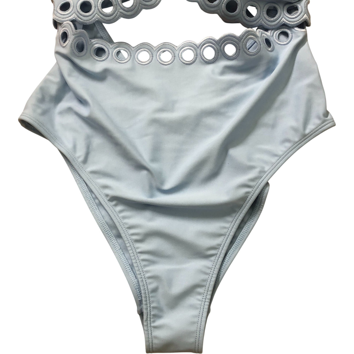 Women's Blue Cut Out One Piece Swimsuit Bathing Suit UK14