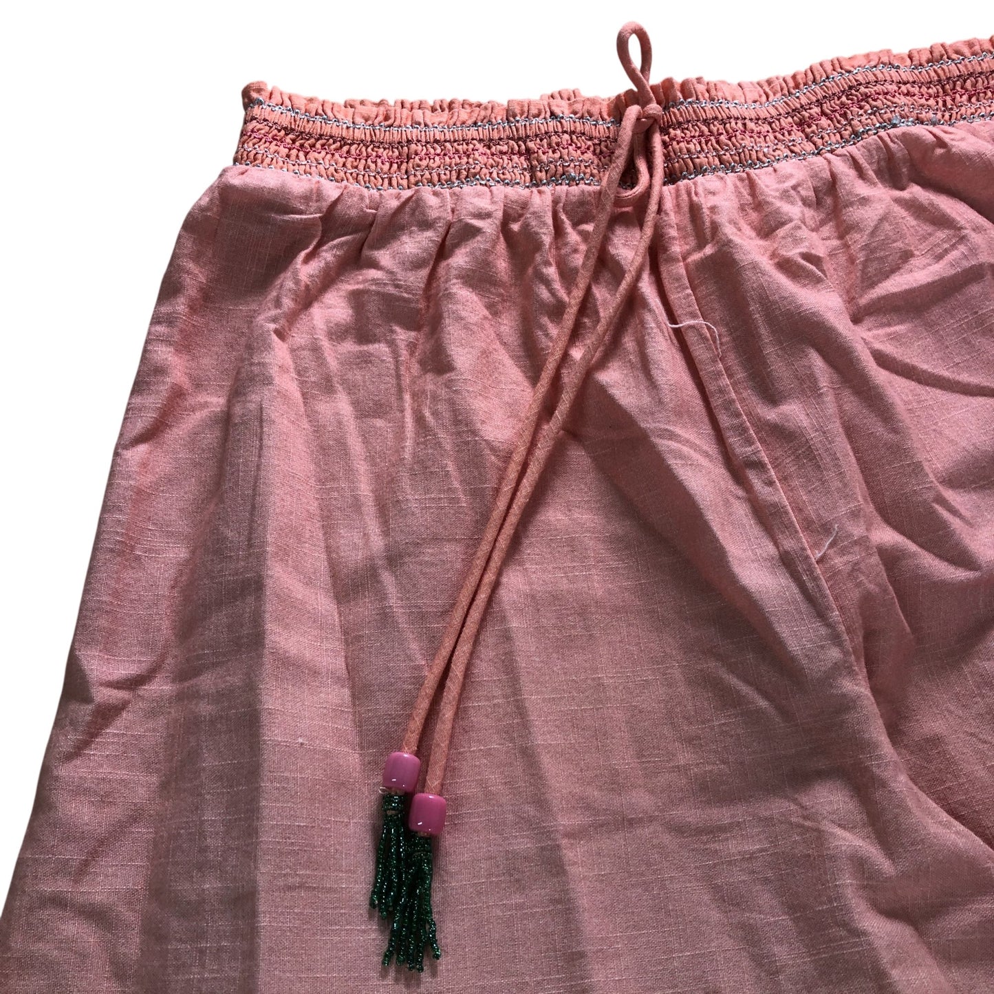 River Island M Floral Wide Leg Trousers UK M Women's Cotton Floral Pink