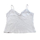 River Island Women's Lace Trimmed Camisole Top Size L Cream Soft Cotton Blend