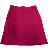 Pink A-Line Skirt Women's Casual Zip Up Cotton Blend UK12