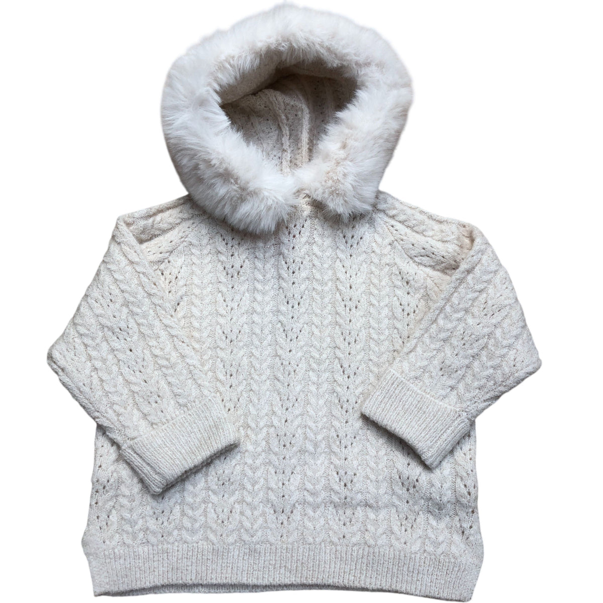 River Island Kids Cream Knitted Cable Knit Jumper & Trousers Set 18-24M