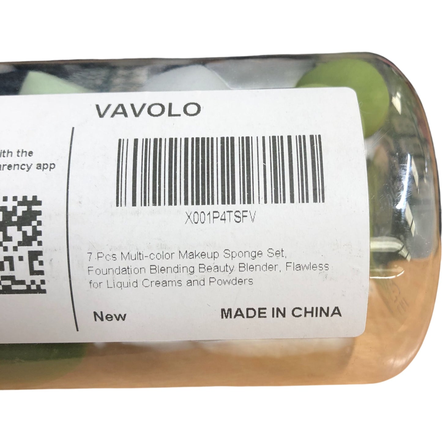 VAVOLO 7 Pcs Make Up Sponge Set Foundation Blending Beauty Blender - Green