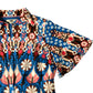 Floral Print Dress UK12 Women's Short Sleeve Blue Patterned Summer Chic