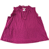 Boden Magenta Aria Broderie Trim Vest - Size 12