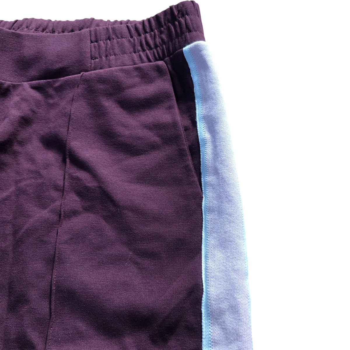 Baukjen Track Pants UK12 Women's Maroon Eco Viscose Thin Striped Activewear