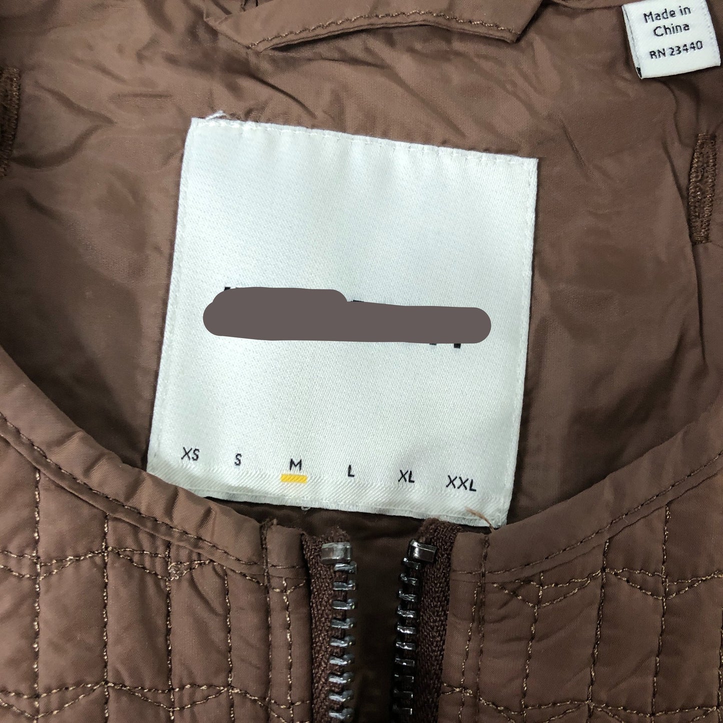 Brown Lightweight Quilted Vest Size M Men's Outerwear
