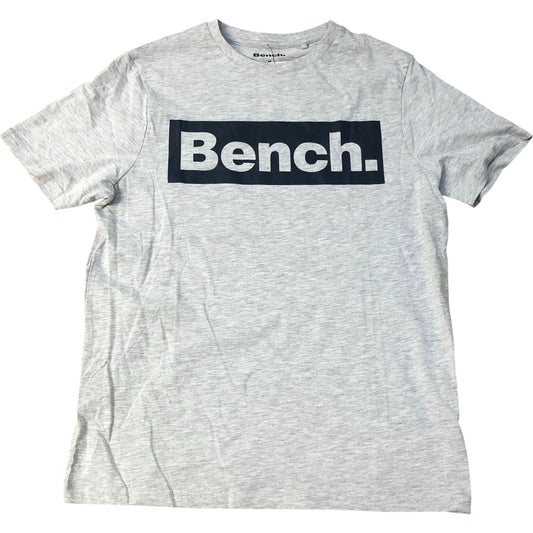 Bench Grey Graphic Print Cotton T-Shirt Size M