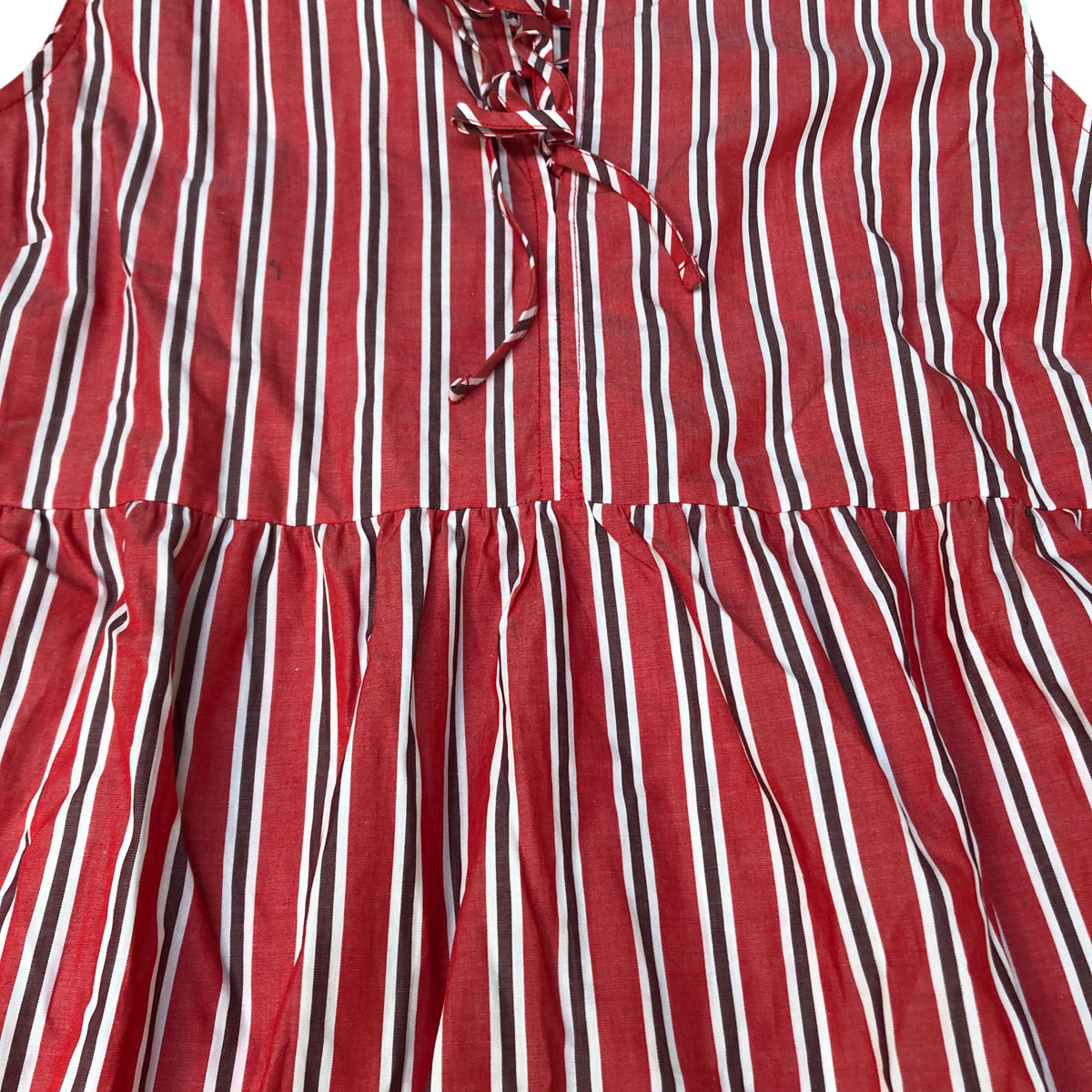 Baukjen Striped Dress UK Size 18 Women's Sleeveless Organic Cotton Red White