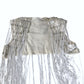 River Island Fringe Cape UK Medium Women's Beaded Cover-Up Top Cream