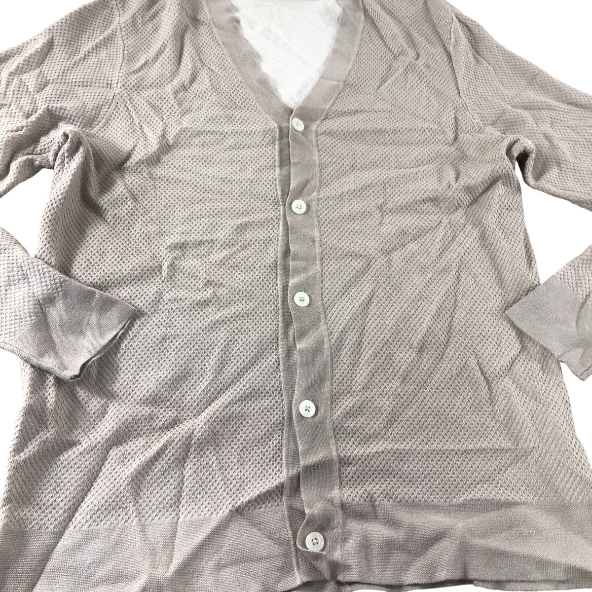 Beige Textured Cardigan - Size Medium